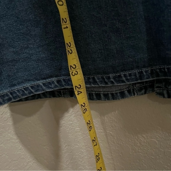 Bobbie Brooks denim jean vest shirt embroidered collar button down L. - Picture 4 of 14